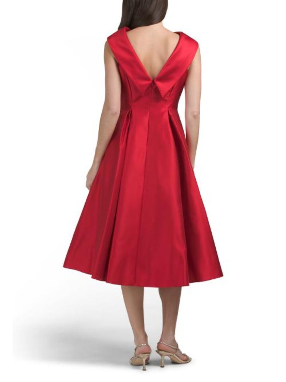 ADRIANNA PAPELL Roll Neck Mikado Dress - Picture 2 of 3